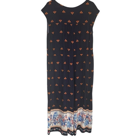 California Bay Co Wide Leg Jumpsuit Rayon Size XL Drawstring Waist Cute Comfort - Picture 3 of 16